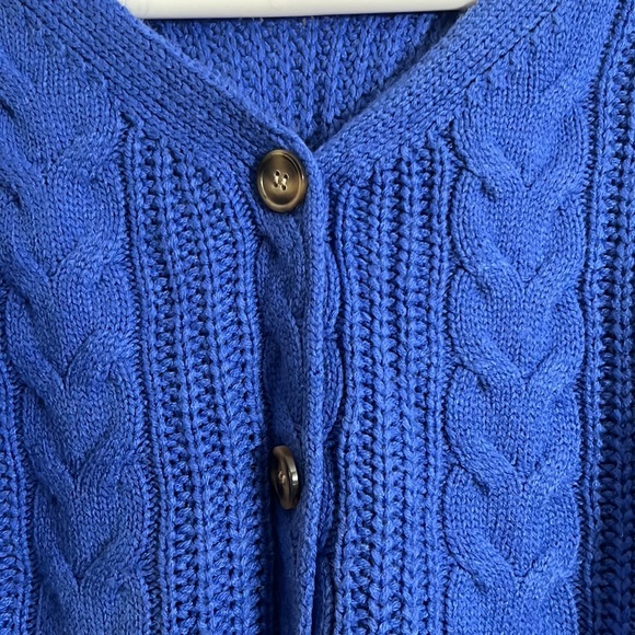 Blue cropped knitted long sleeve - Picture 3 of 6